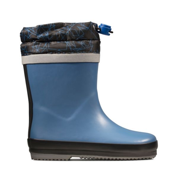 Clarks Girls Tarri Tie Kid Wellies Dark Blue | USA-4651823